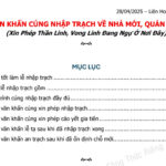 Tài liệu: Văn cúng nhập trạch nhà mới, quán mới, nơi ở mới (Bản đầy đủ: Thần Linh, Gia Tiên)